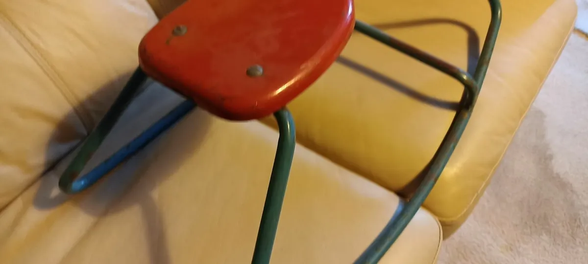 Vintage Low Tubular Steel Rocking Horse - Image 1