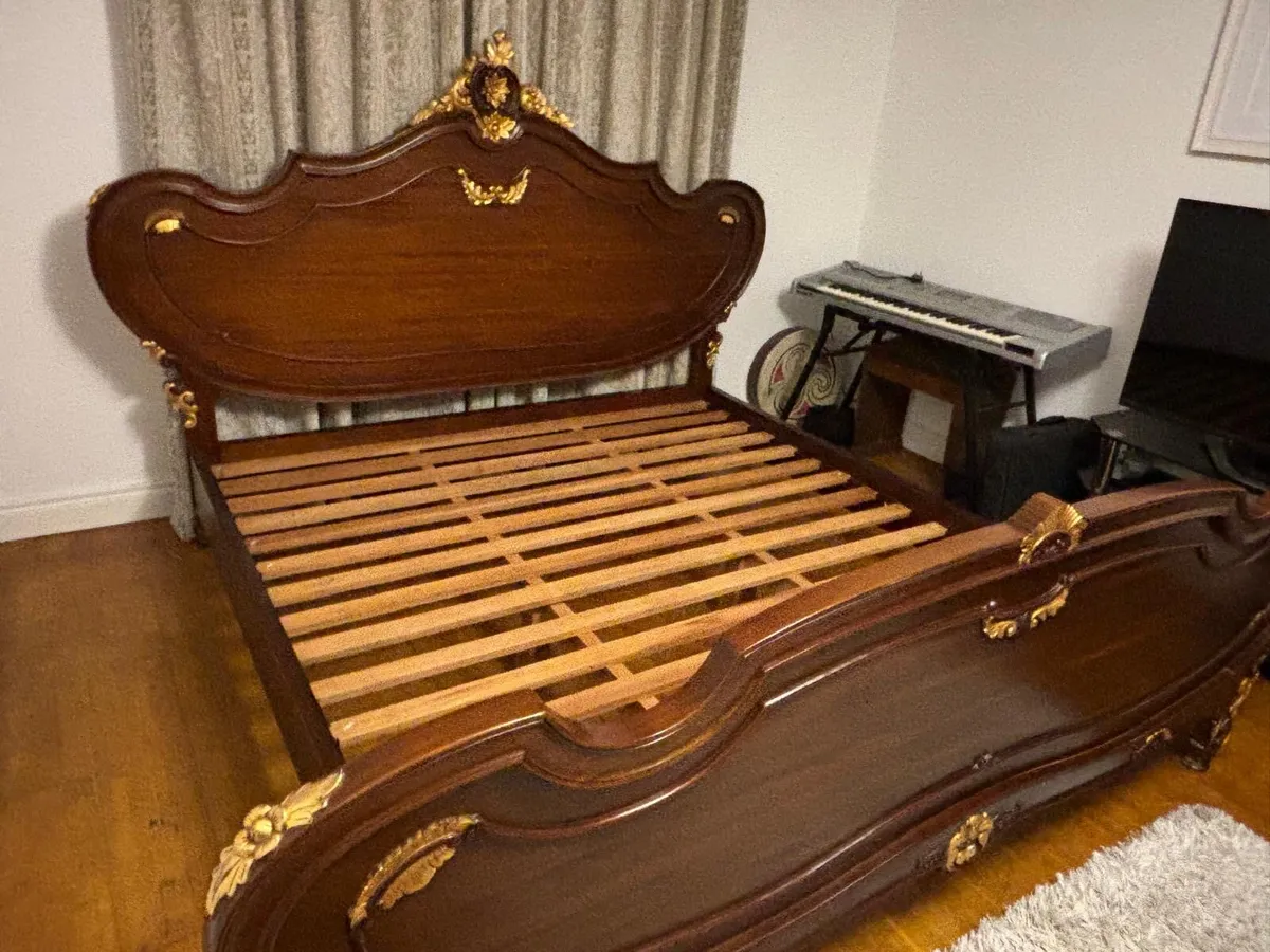 Louis XV style rosewood French Bed - Image 4