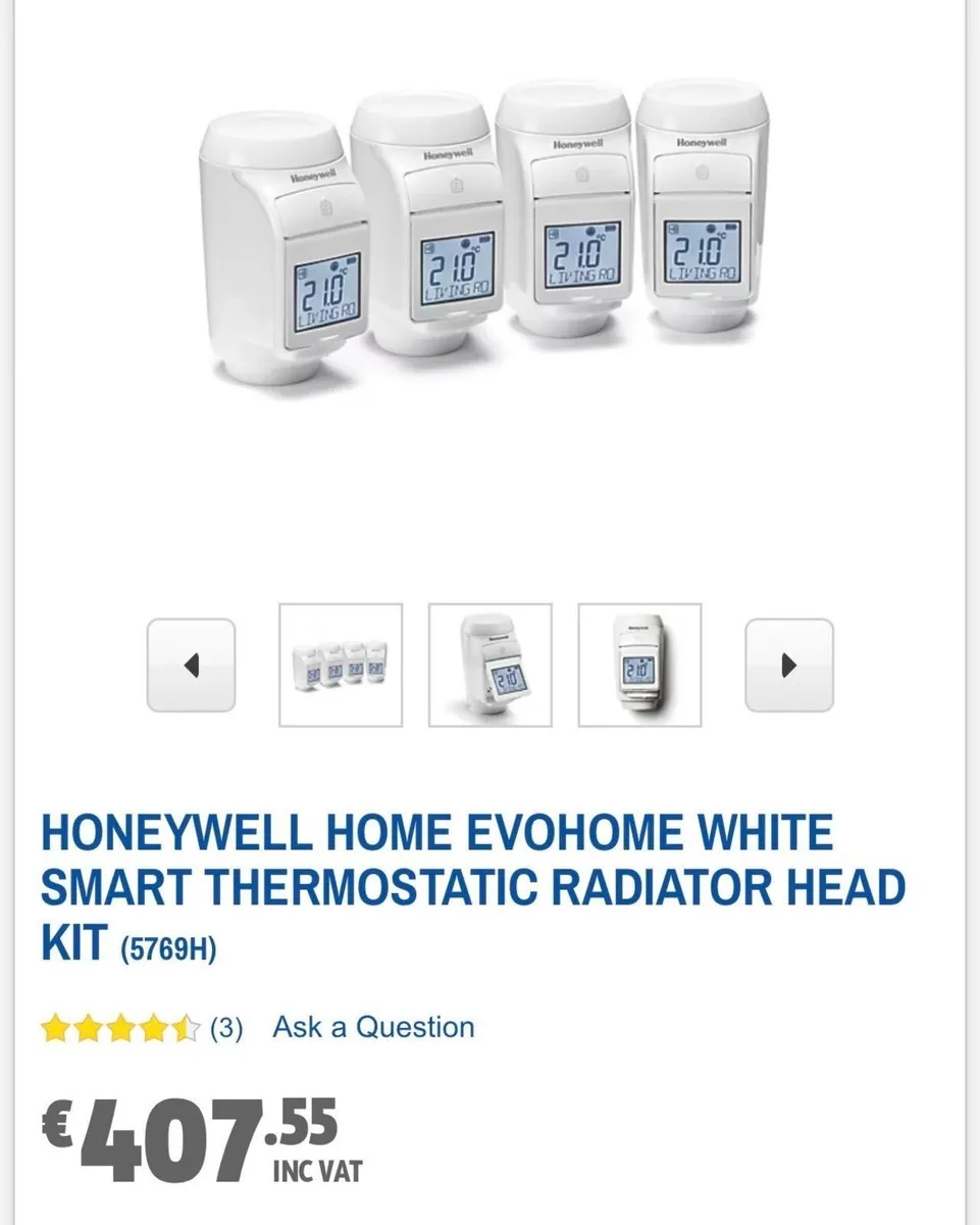 4 Pack Honeywell TRV radiator heads - Image 1