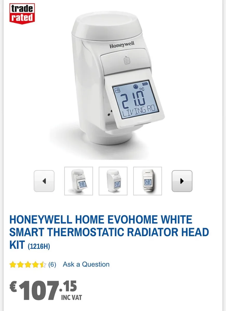 3 Pack Honeywell TRV radiator heads - Image 1