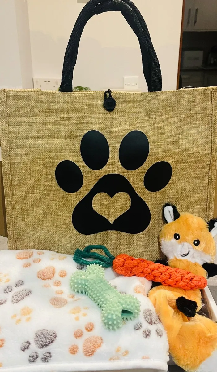 Pretty in Pink Doggie Tote Bag & Toys - Image 2