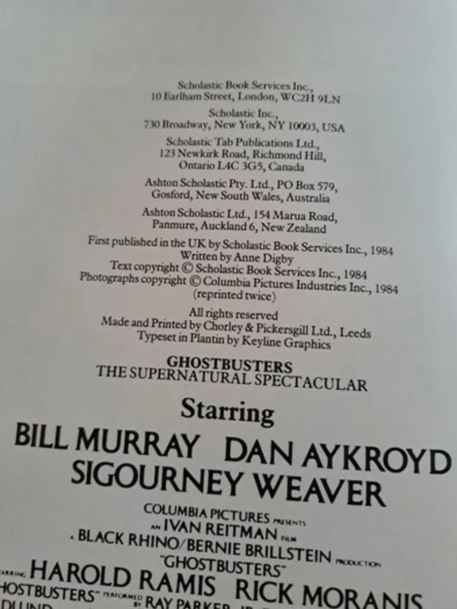 1984 Ghostbusters storybook - Image 3