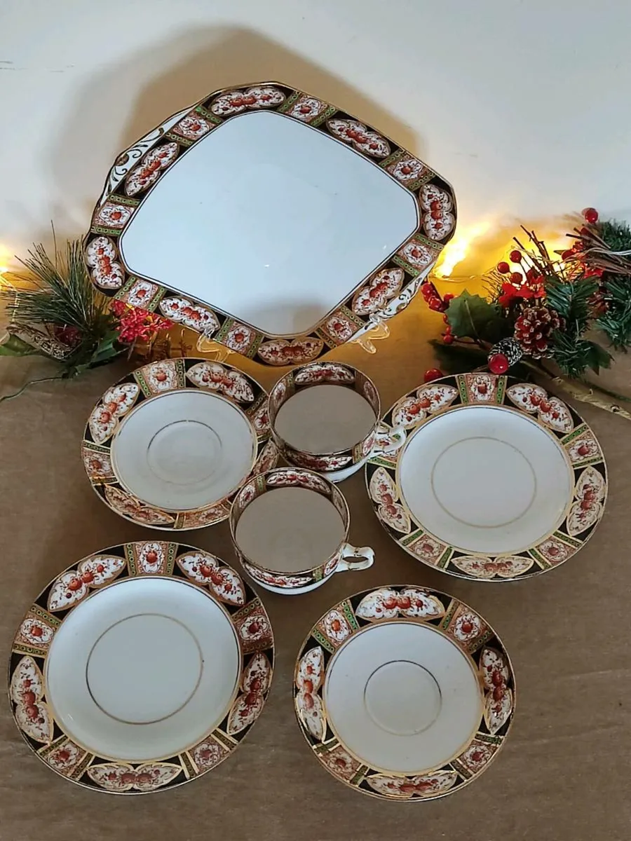 Antique Standard China Imari Pattern 2 trio sets - Image 2