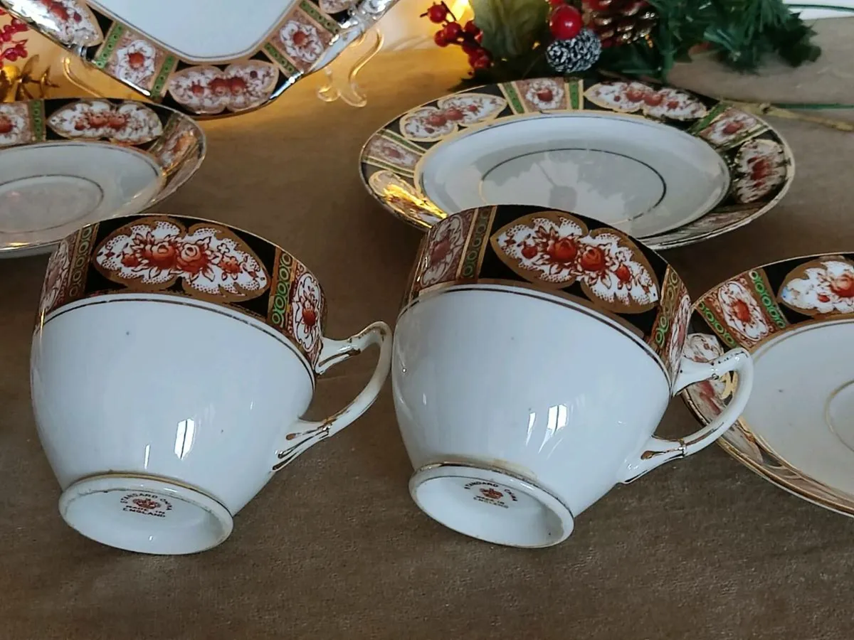 Antique Standard China Imari Pattern 2 trio sets - Image 4