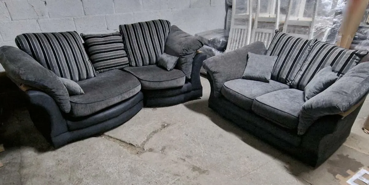 3+2 Curved Fabric Suite - Image 1