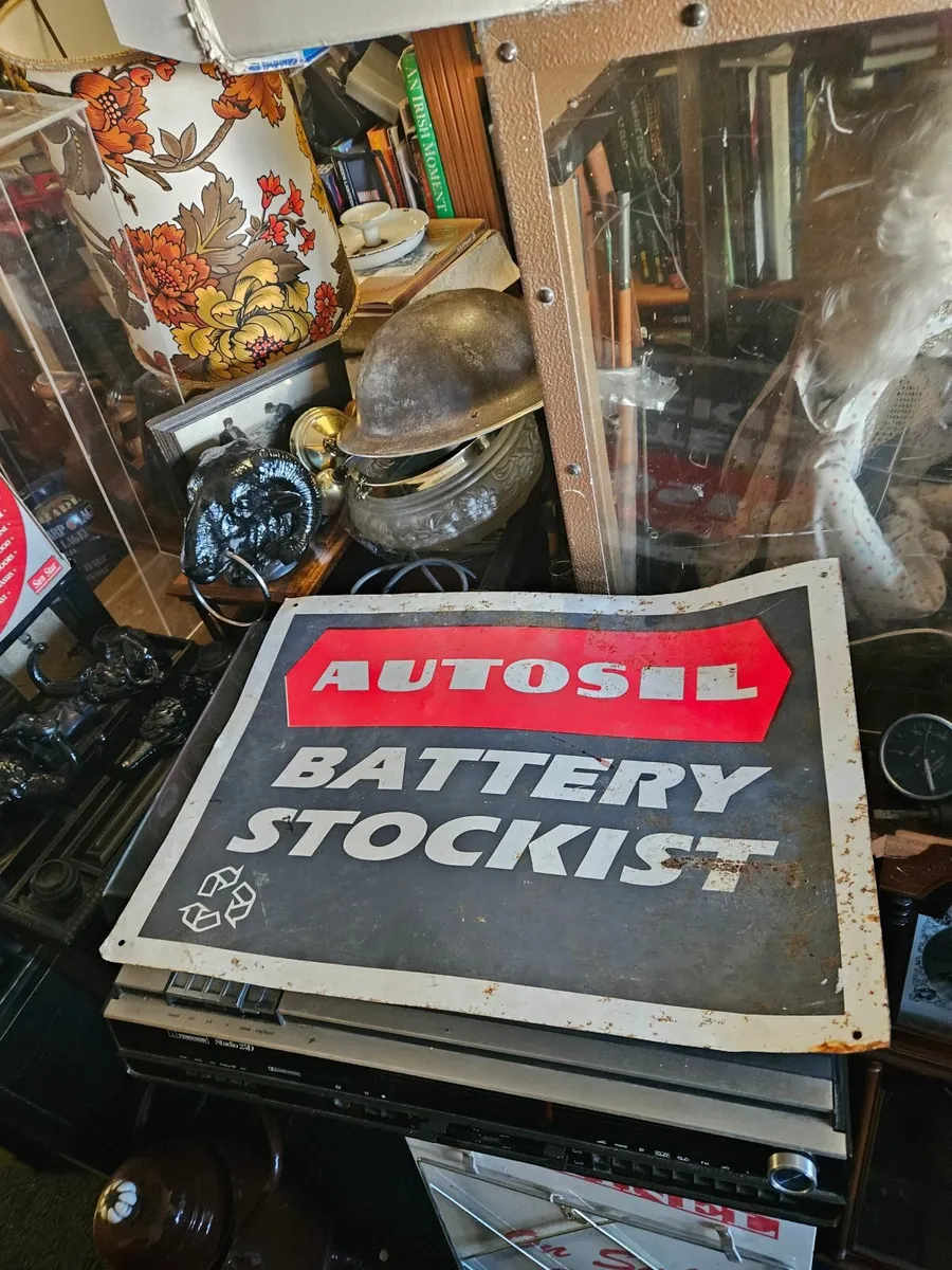 Vintage Metal Garage Sign - Image 1