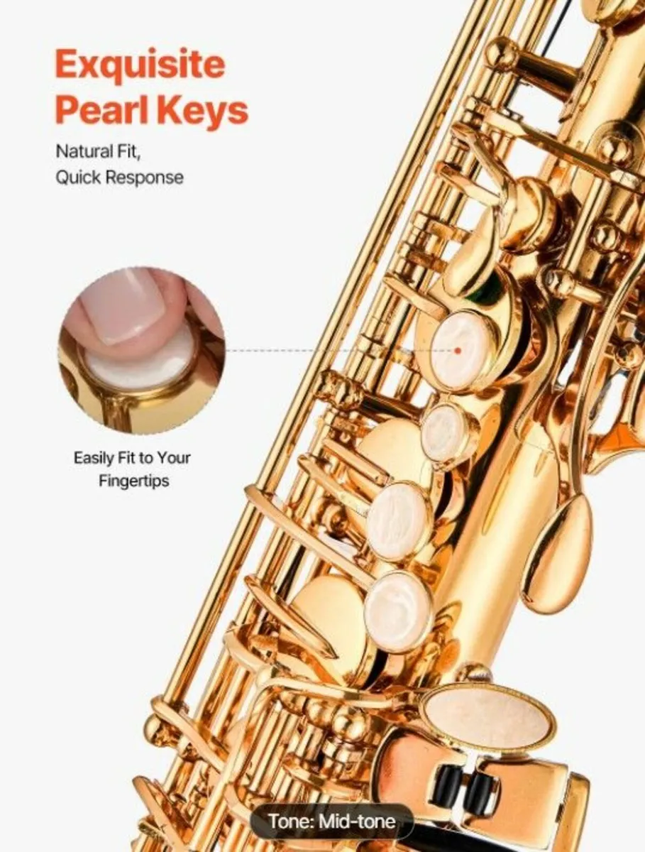 Alto Saxophone E-Flat Beginner Brass Saxophone Kit - Image 3