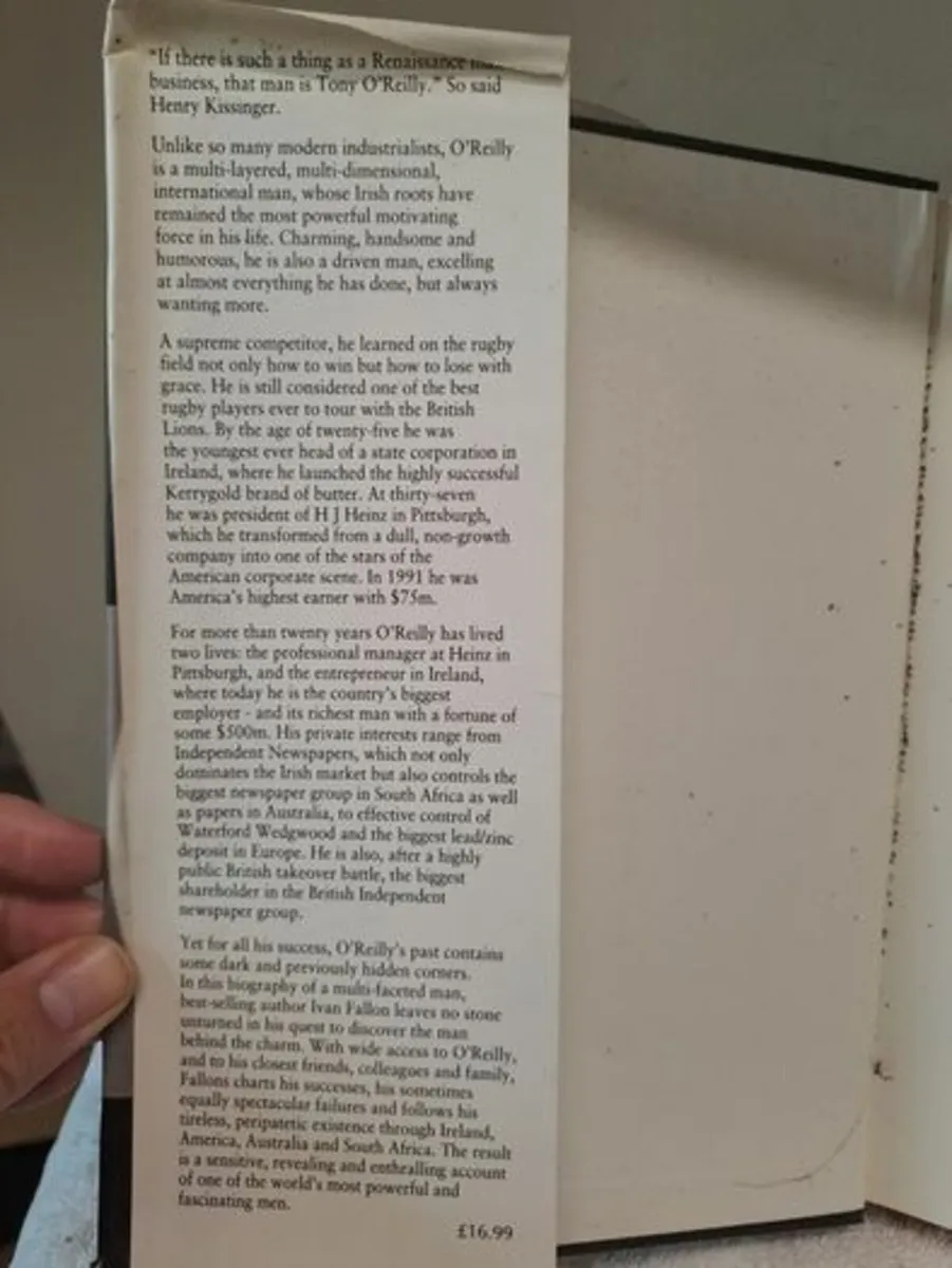 The Player Tony O'Reilly 1st edition - Image 4