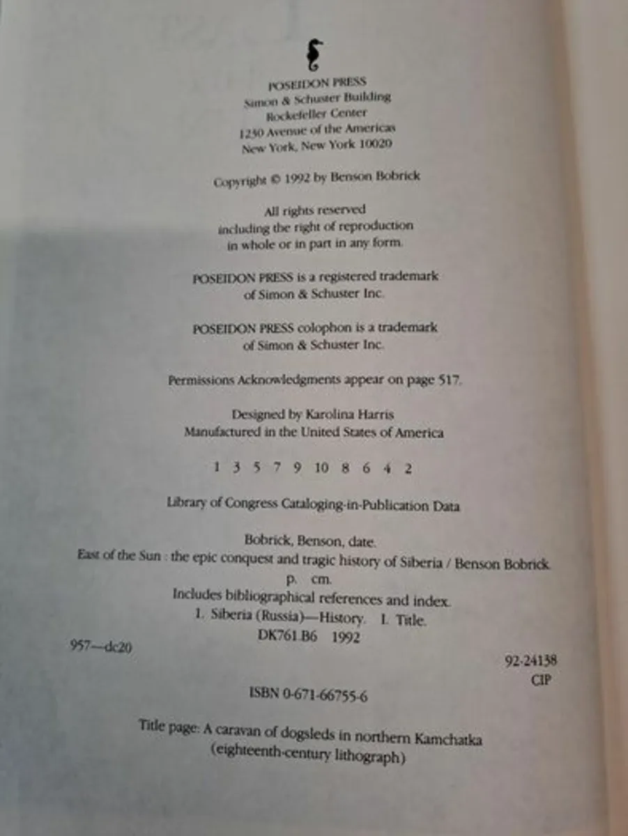 East of the Sun by Benson Bobrick 1st edition - Image 2