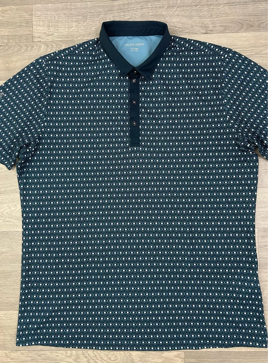 Galvin Green Patterned Golf Polo Shirt Mens XXL - Image 2