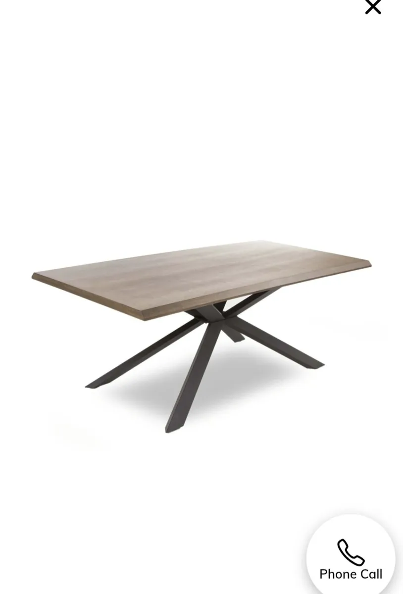 SMOKED OAK DINING TABLE 200CM