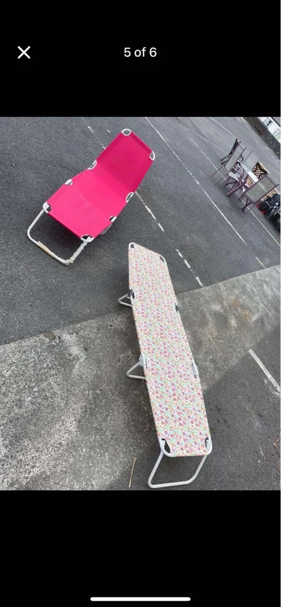 2 foldable sun beds - Image 1