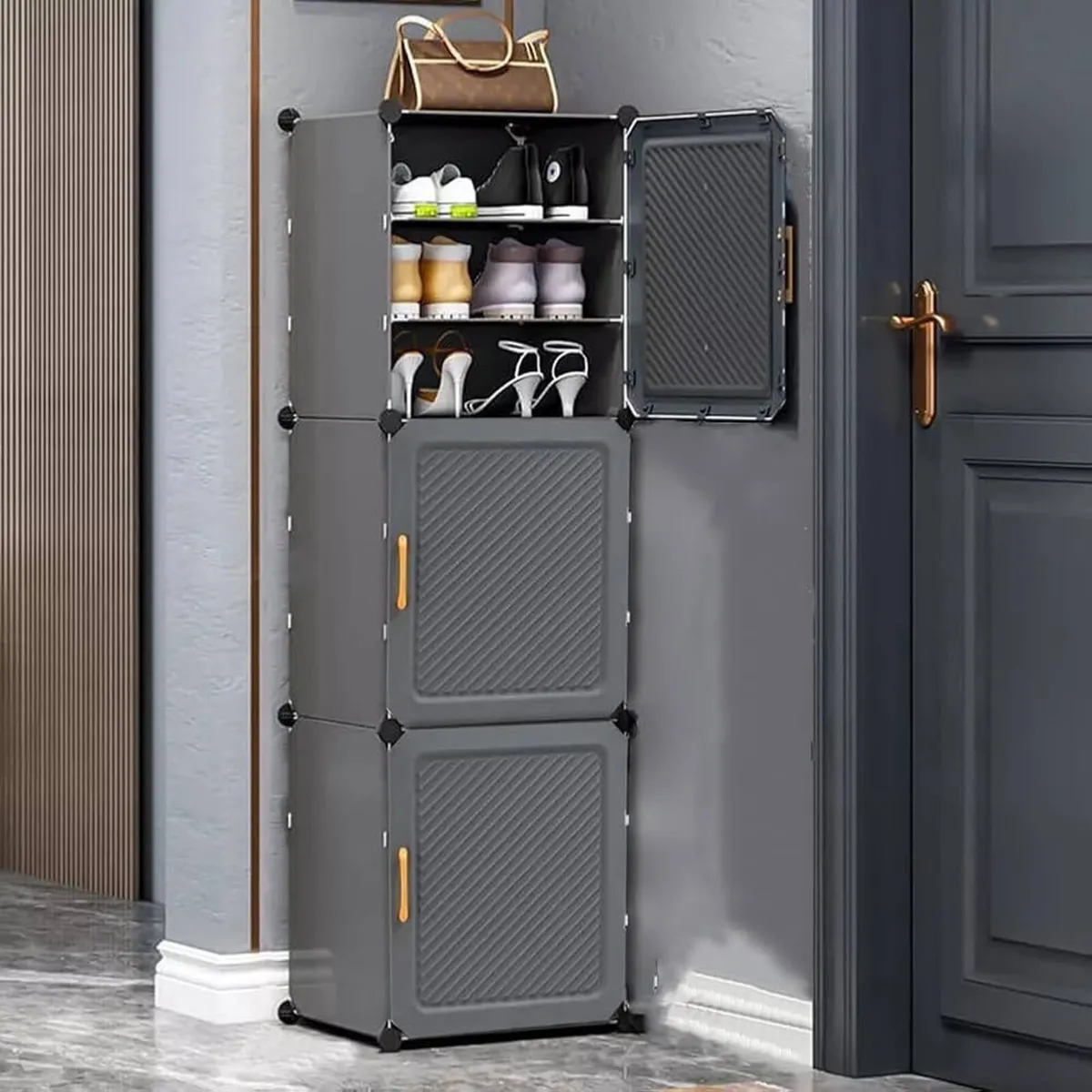 Portable Shoe Rack for Home Plastic Shelves - Image 1