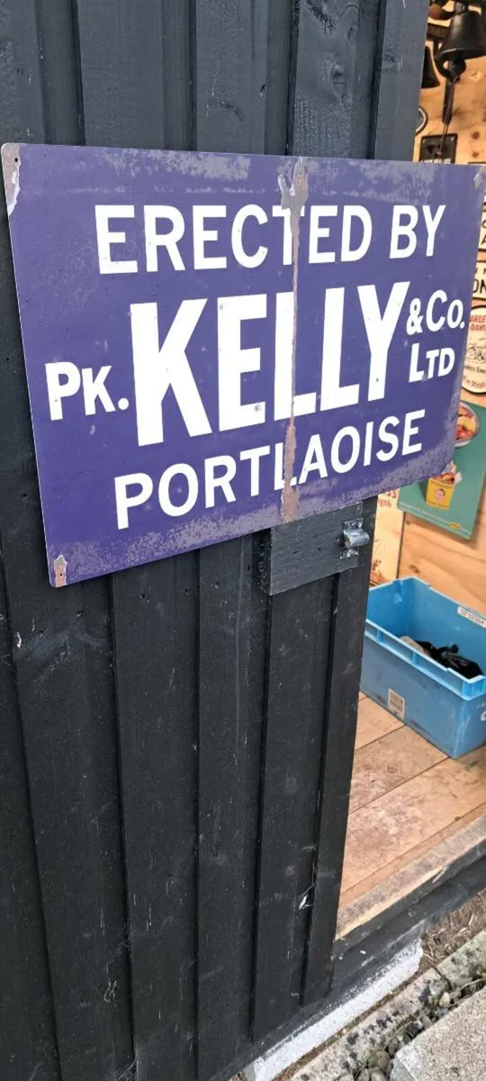 Large  Kelly portloish metal sign - Image 2