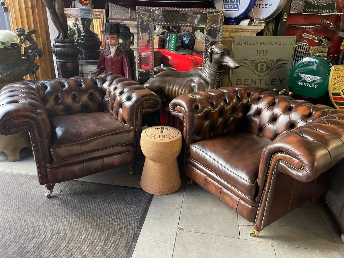 Matching pair Chesterfield club chairs 🎄🎄 - Image 3