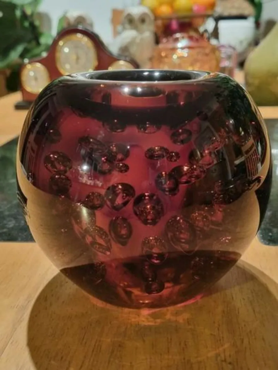 Vintage large Murano glass tea candle holder - Image 2