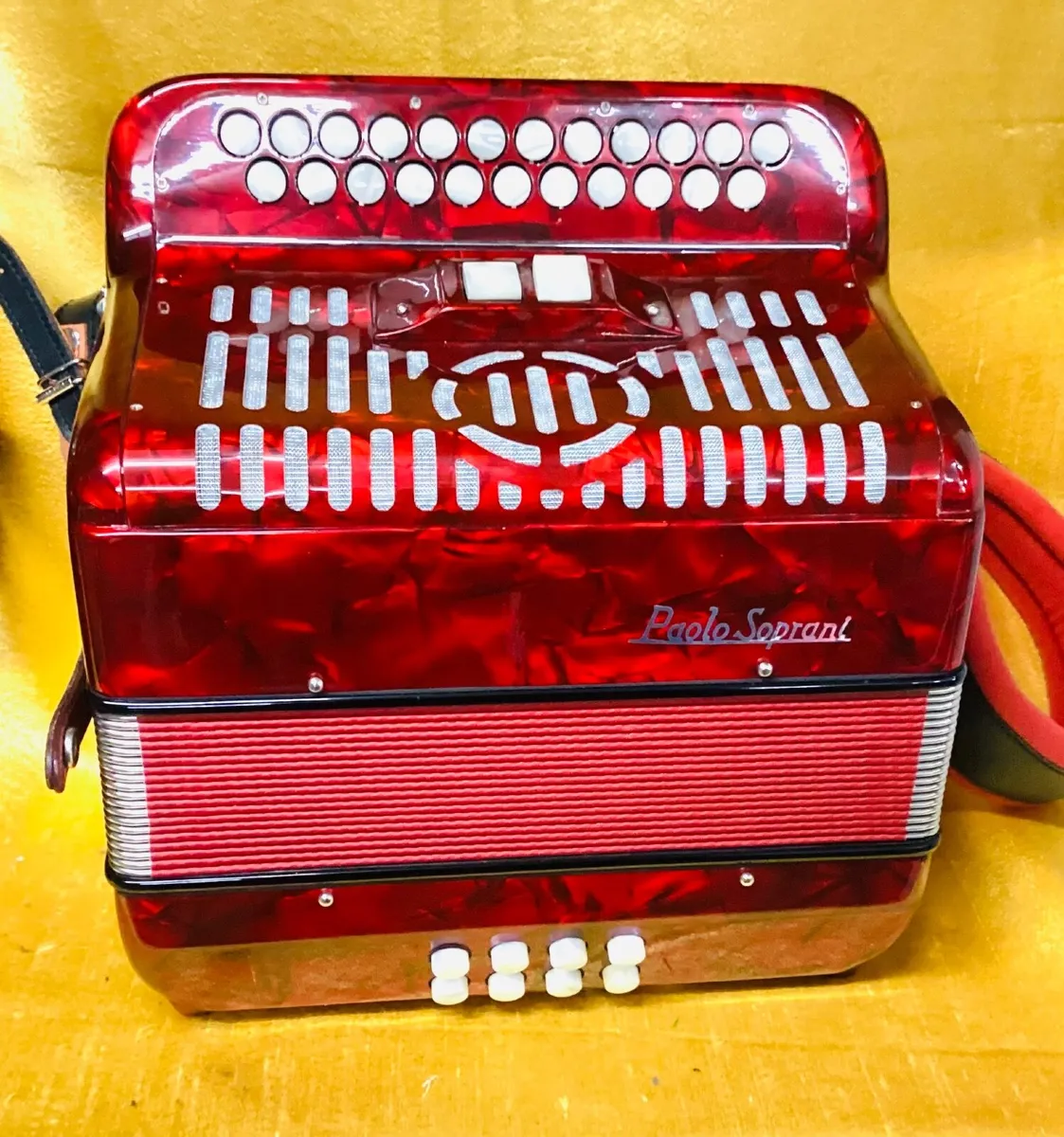 USED PAOLO SOPRANI B/C JUBILEE 4 VOICE ACCORDION - Image 1