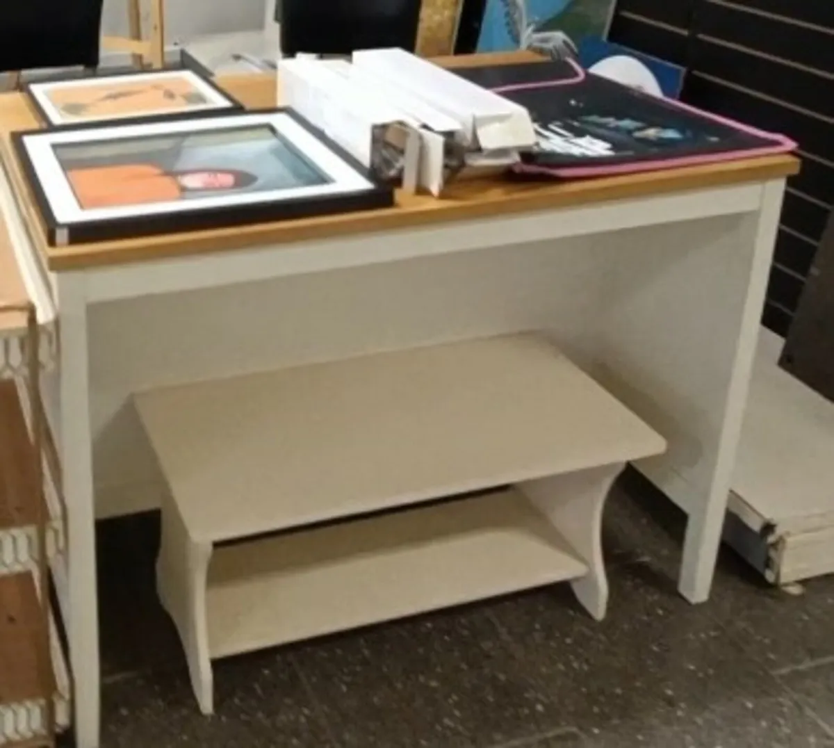 TORNVIKENKitchen island, off-white/oak - Image 3