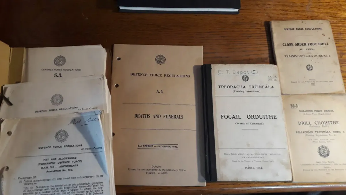 Vintage Irish Defence Force Manuals