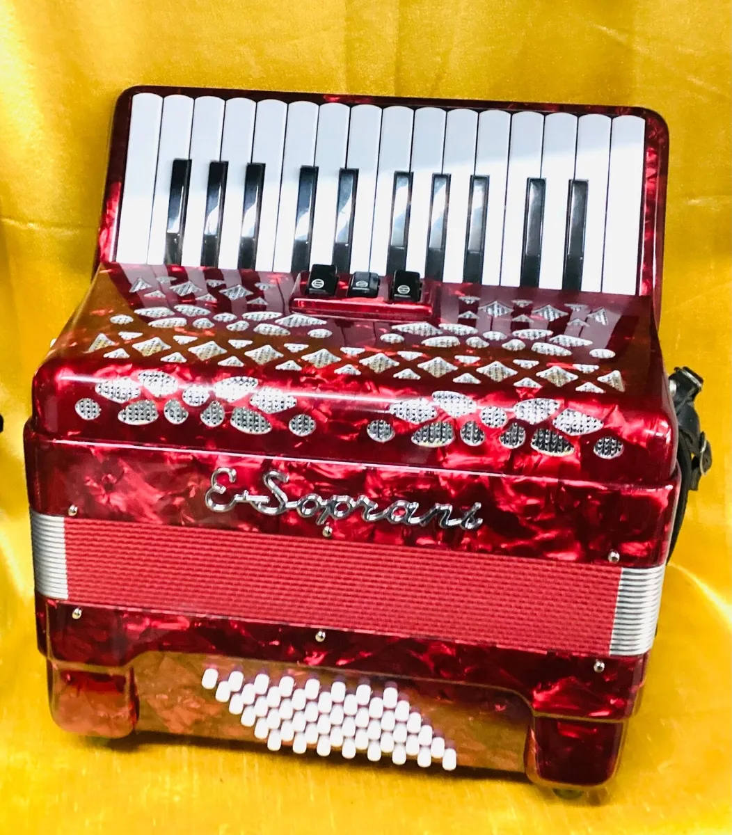 E SOPRANI 26 KEY 48 BASS 2 VOICE PIANO ACCORDION - Image 3