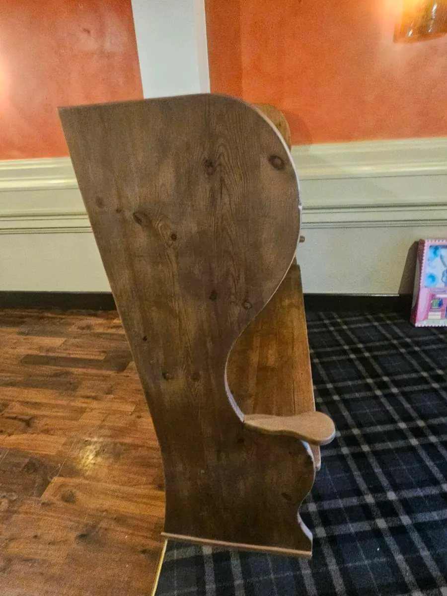 Vintage Pine Settle, Table & Bench - Quick Sale - Image 4