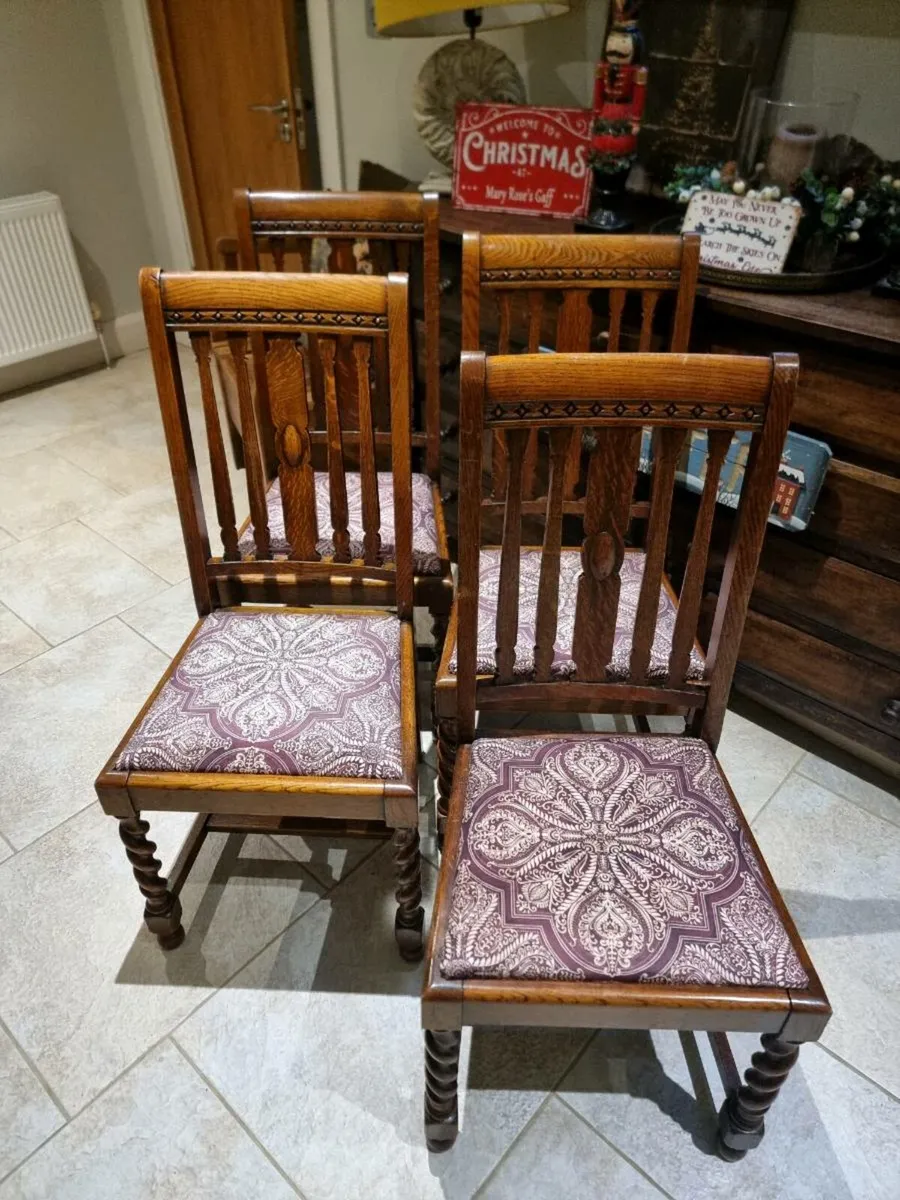Beautiful Antique Oak Chairs x 4...€320 - Image 4