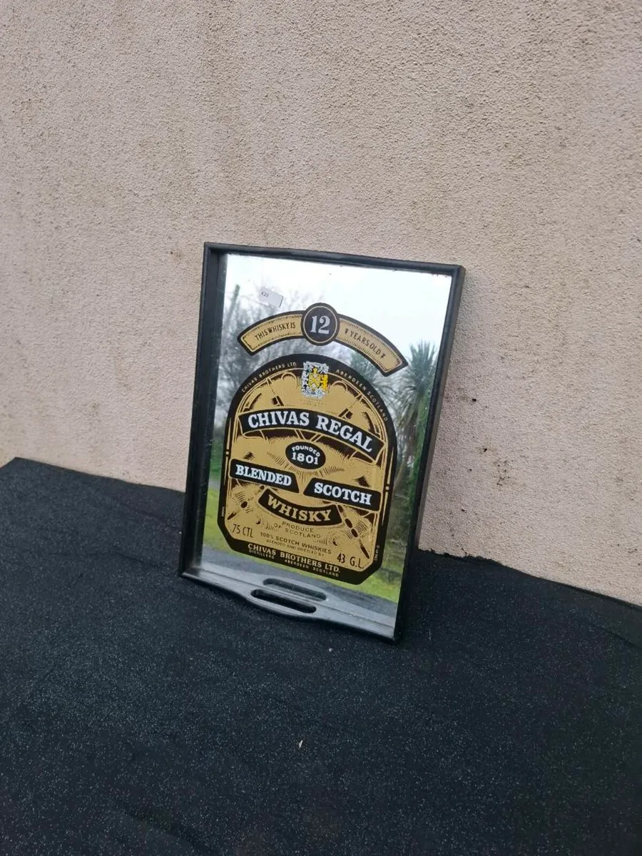 Chivas whiskey mirror tray