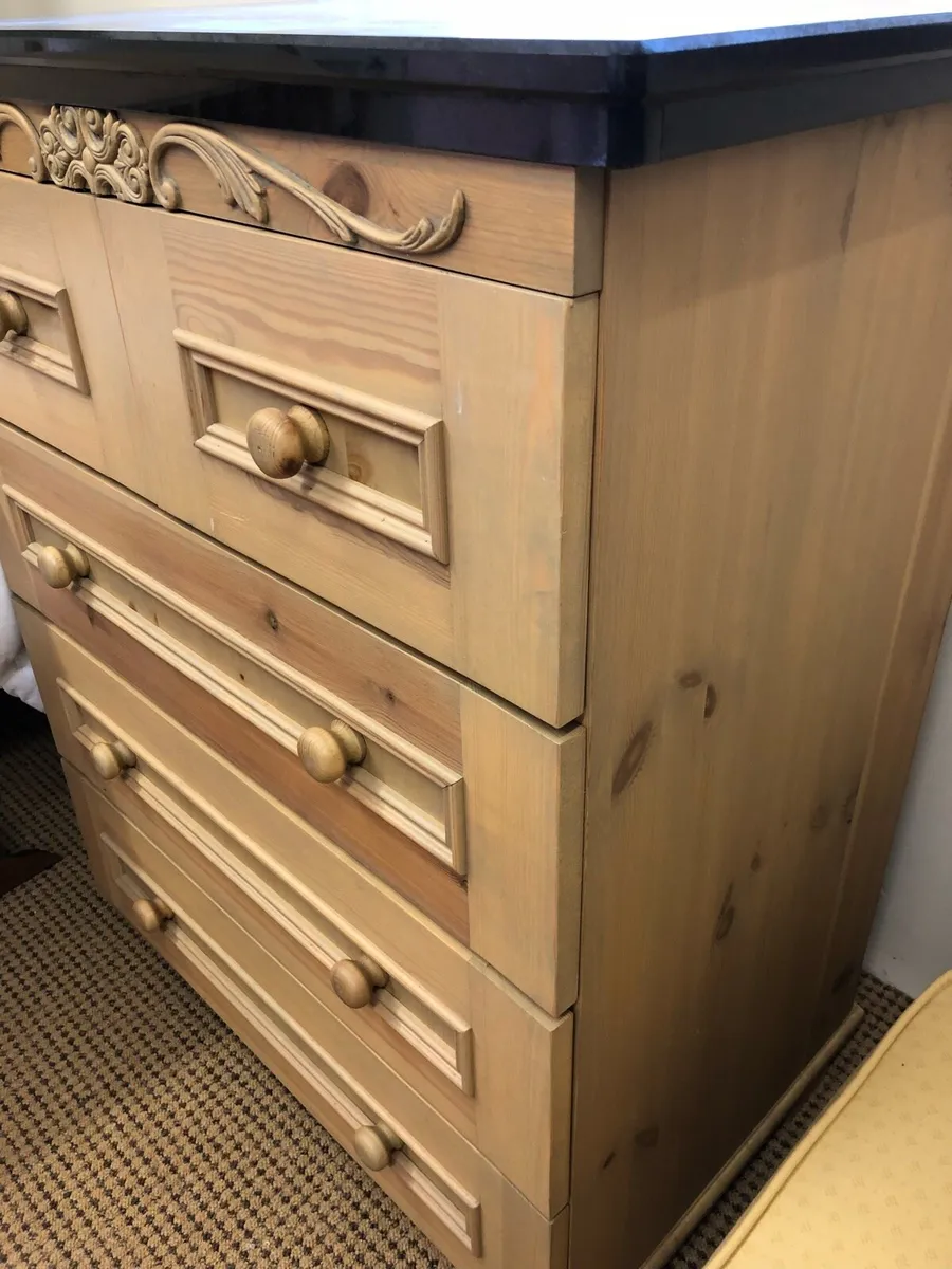 Tall Chest of Drawers with Black Granite Too - Image 3