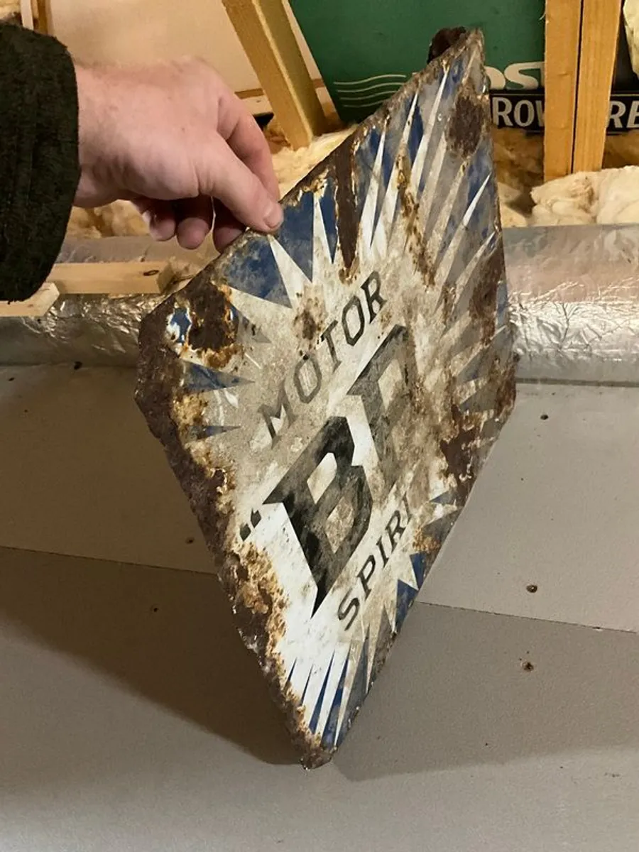 Vintage Double Sided Irish Enamel BP Sign - Image 4