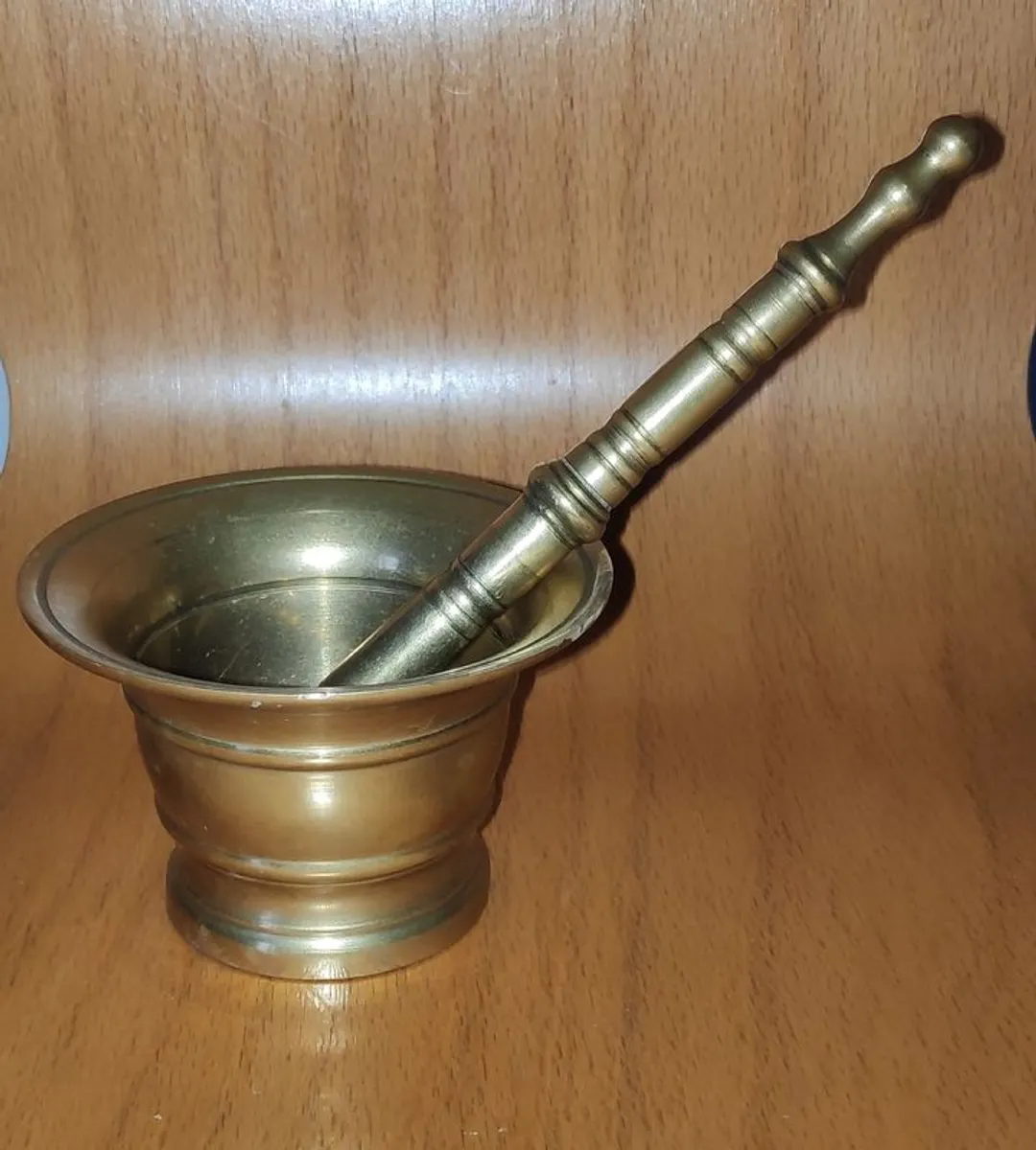 Vintage small Brass mortar & pestle, circa 1950's - Image 1
