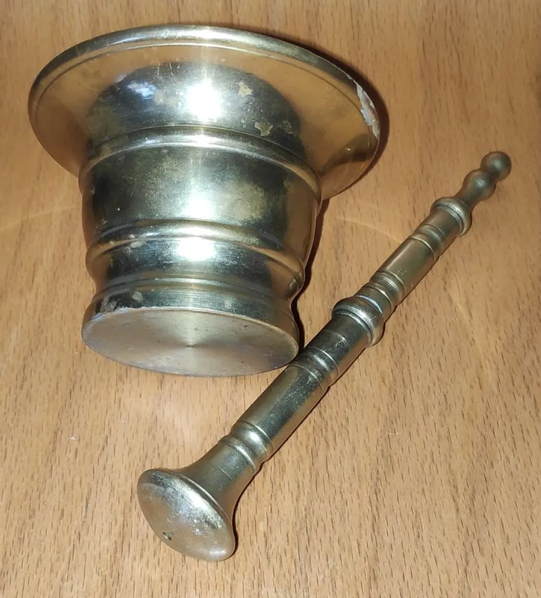 Vintage small Brass mortar & pestle, circa 1950's - Image 2