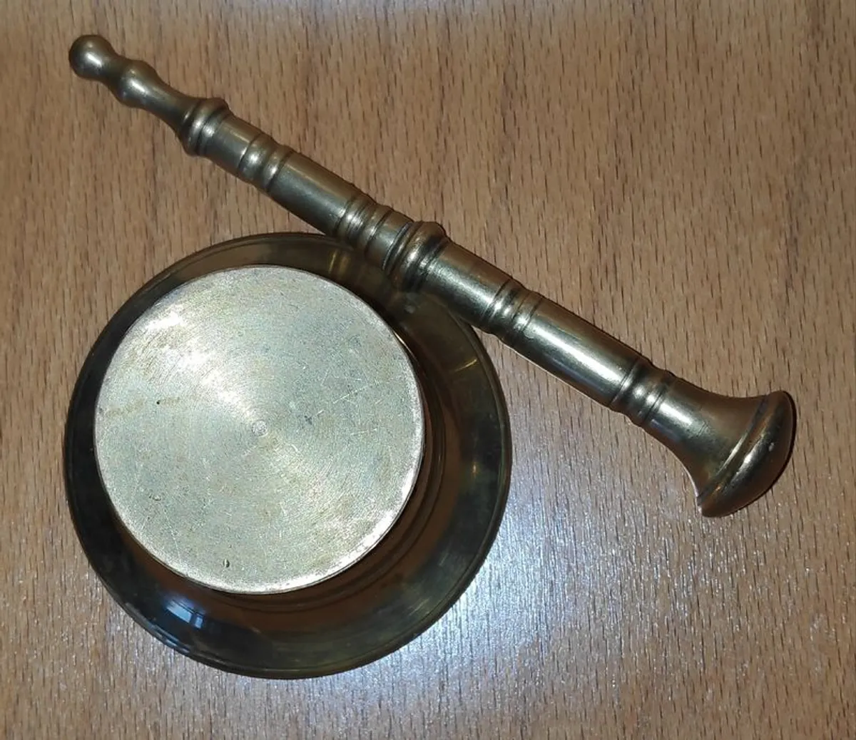 Vintage small Brass mortar & pestle, circa 1950's - Image 3