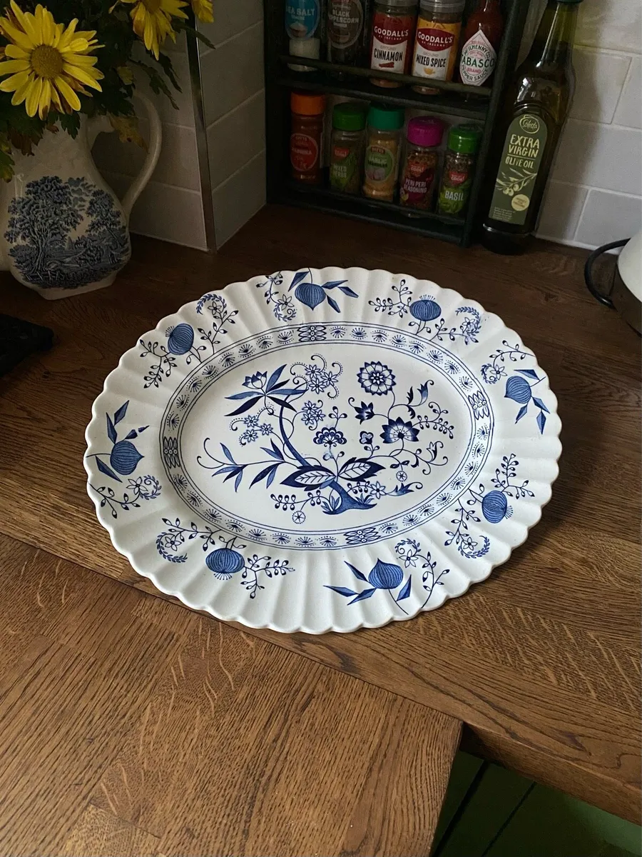 J & G Meakin Blue Nordic England Ironstone Platter - Image 2