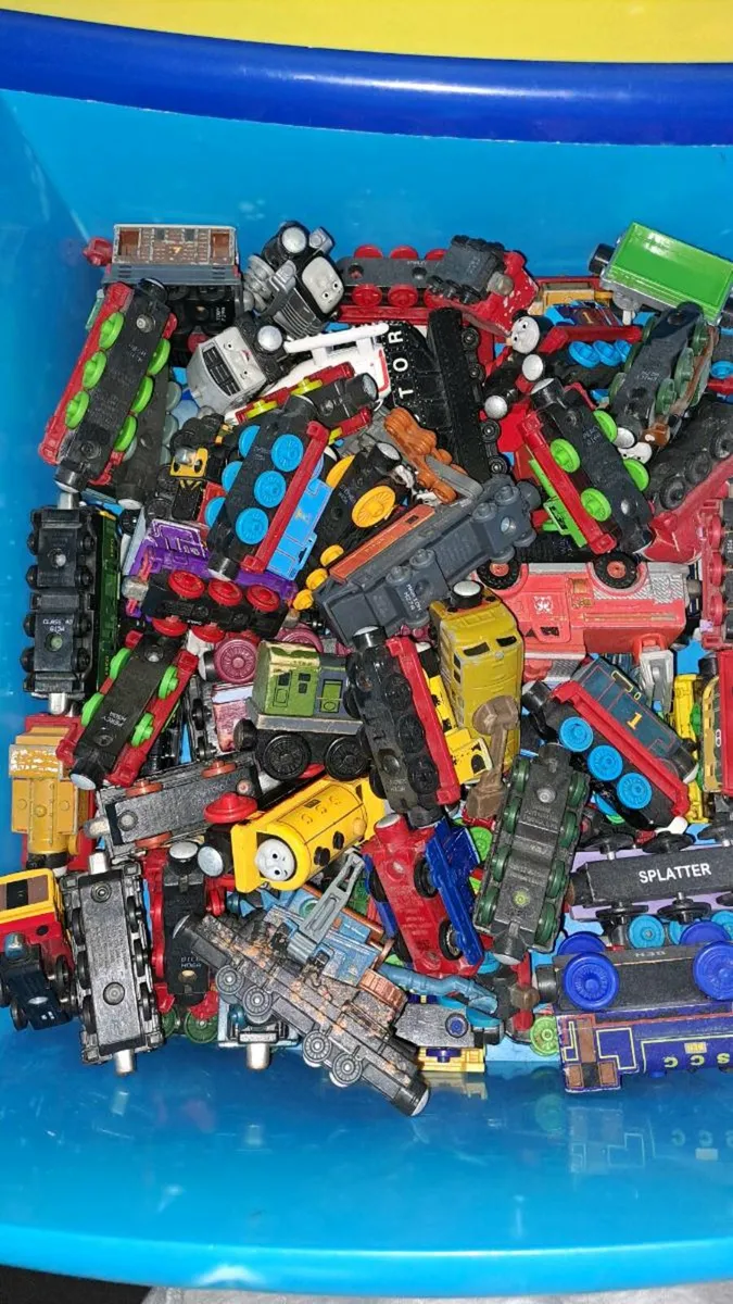 Box of Cars and Thomas the Tank engines - Image 2