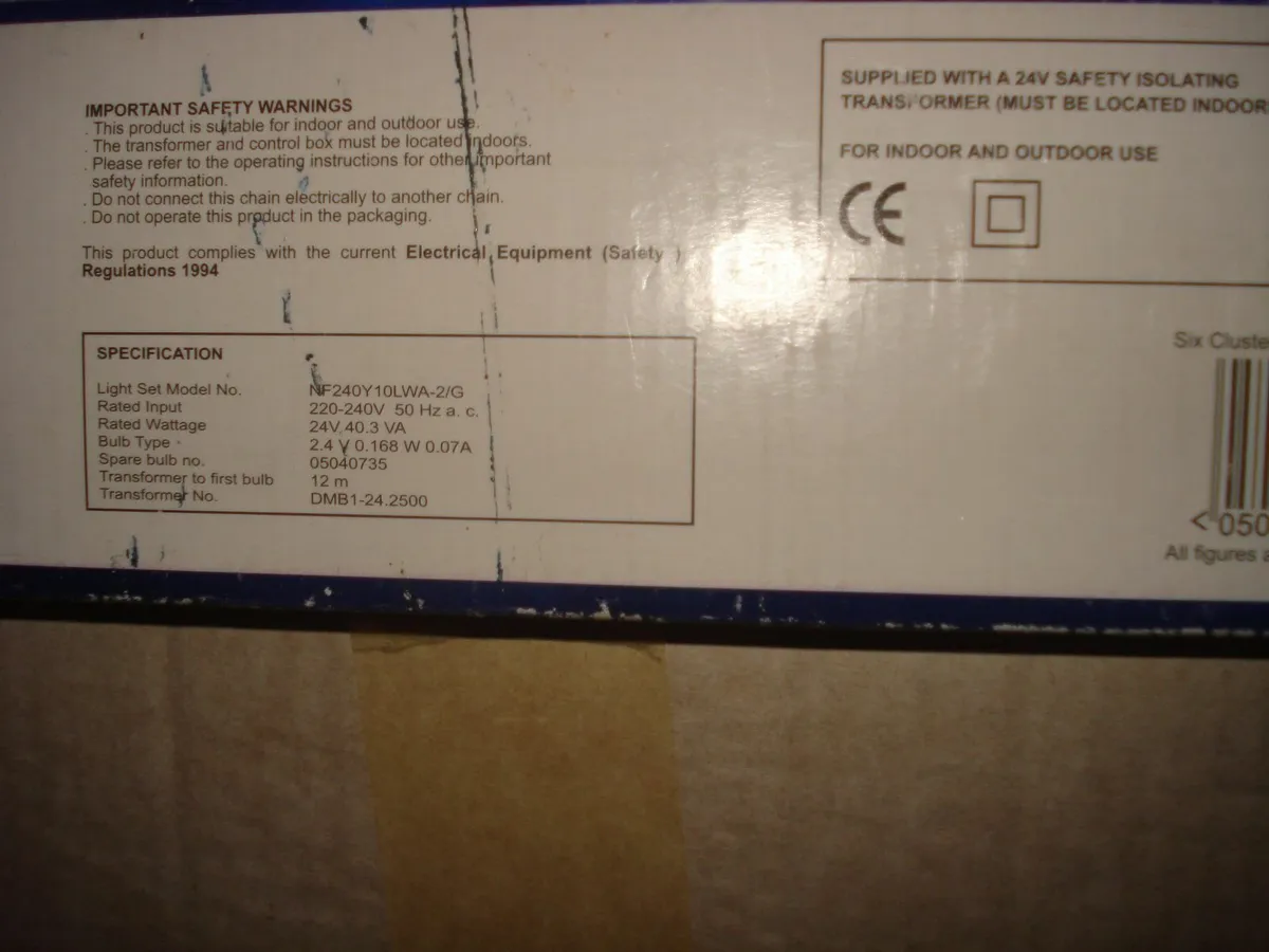 CHRISTMAS 6 CLUSTER DROP LIGHTS SET. - Image 2