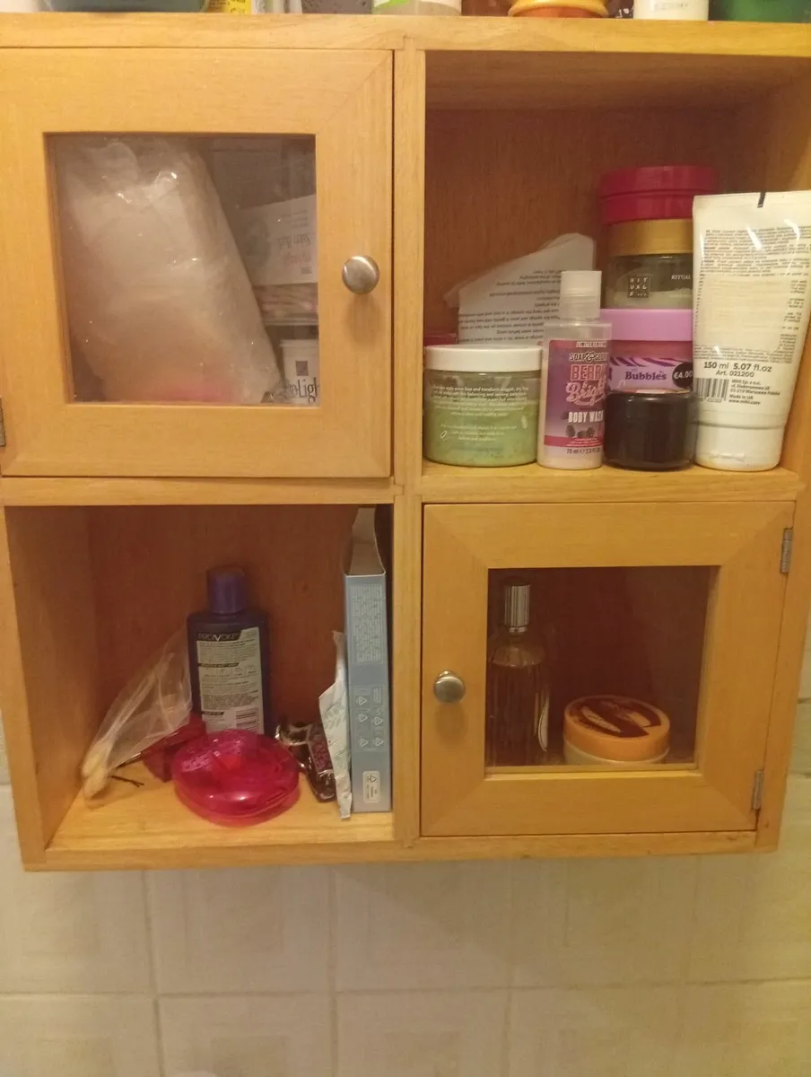 Oak Solid bathroom cabinet storage unit - Image 4