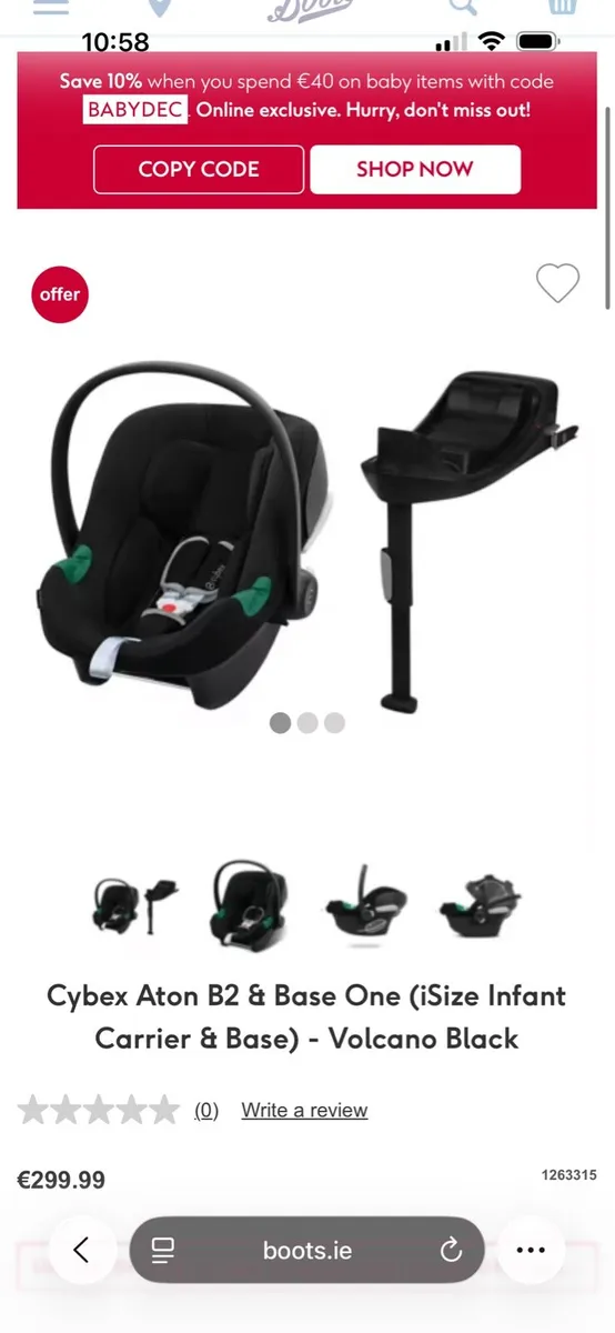 Cybex car seat and base