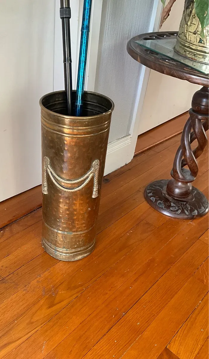 Vintage Brass Stick/Umbrella Holder - Image 3