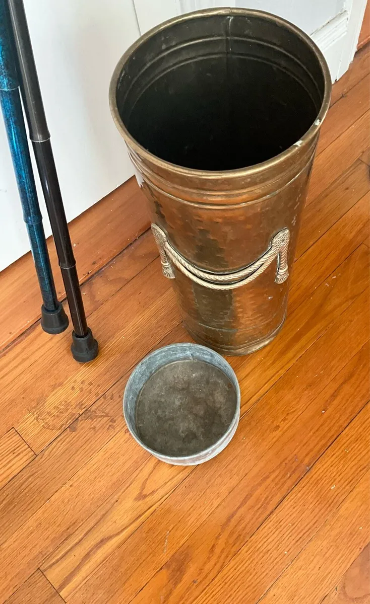 Vintage Brass Stick/Umbrella Holder - Image 4