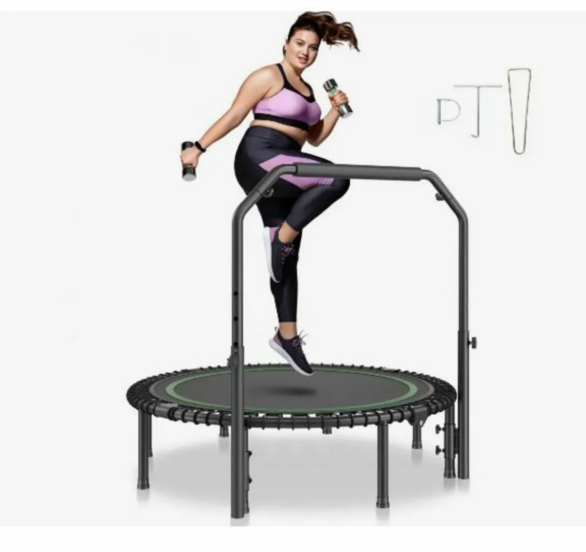 Foldable Mini Trampoline, 51 Inch Fitness - Image 1