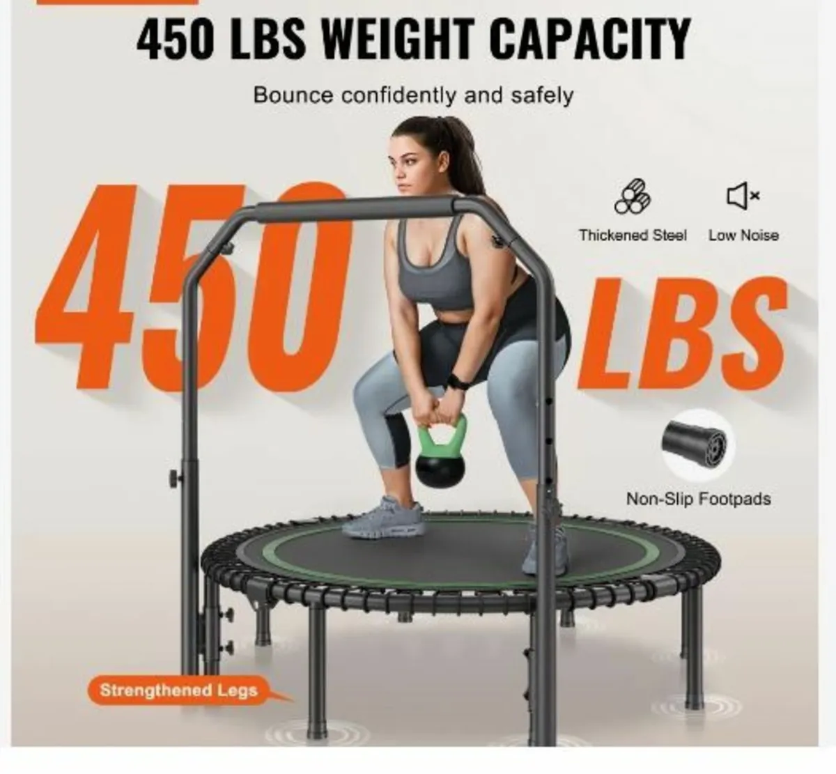 Foldable Mini Trampoline, 51 Inch Fitness - Image 2