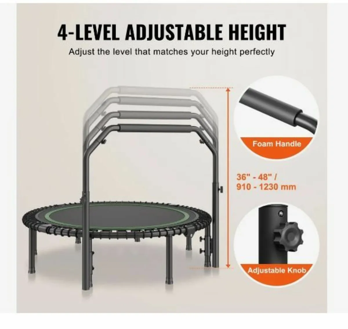 Foldable Mini Trampoline, 51 Inch Fitness - Image 4