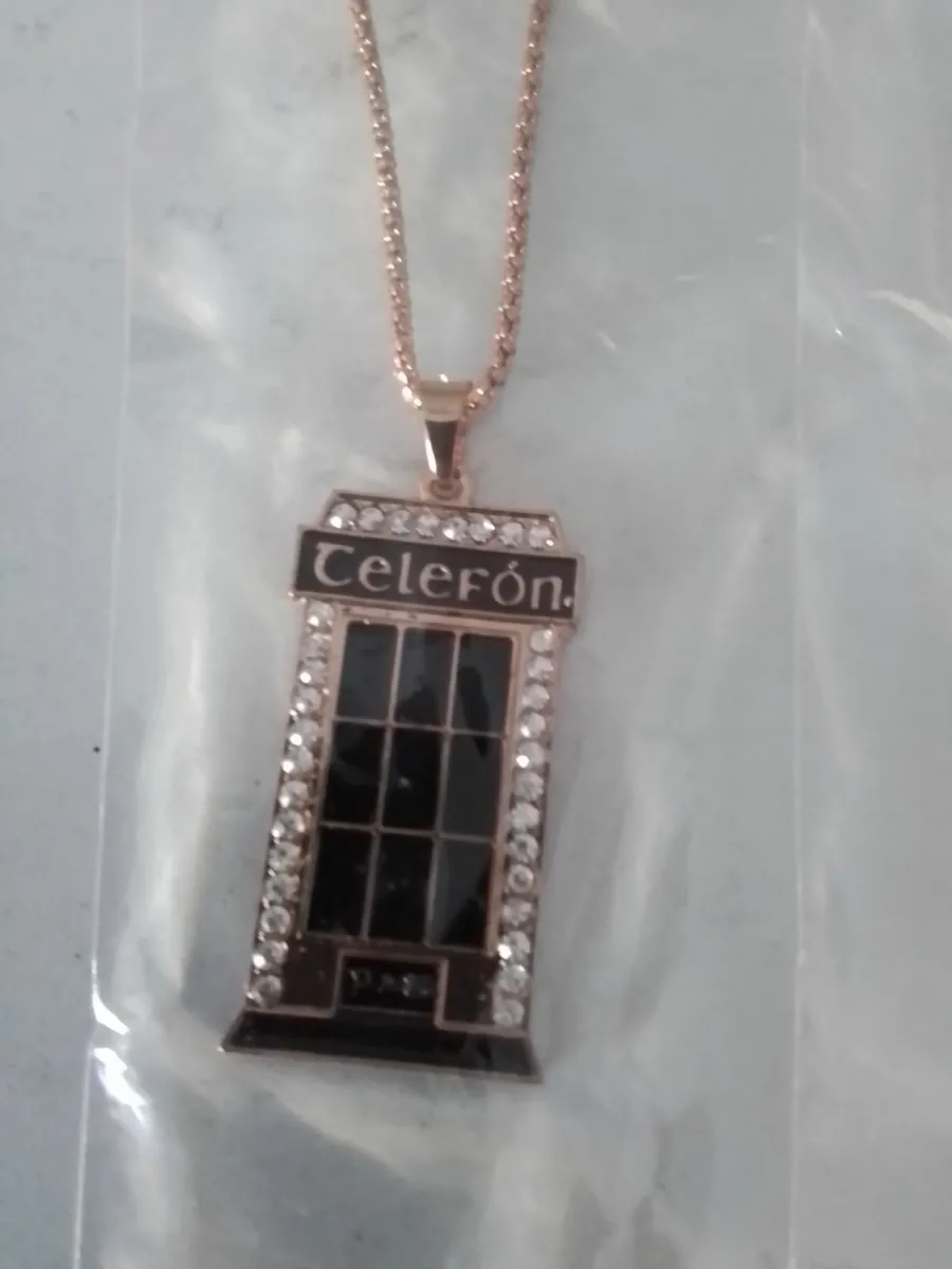 Irish telephone box costume jewellery