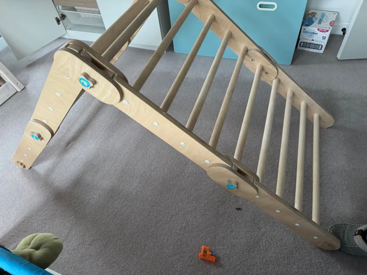 Beautiful Pikler Triangle & 2 Activity Slides - Image 2