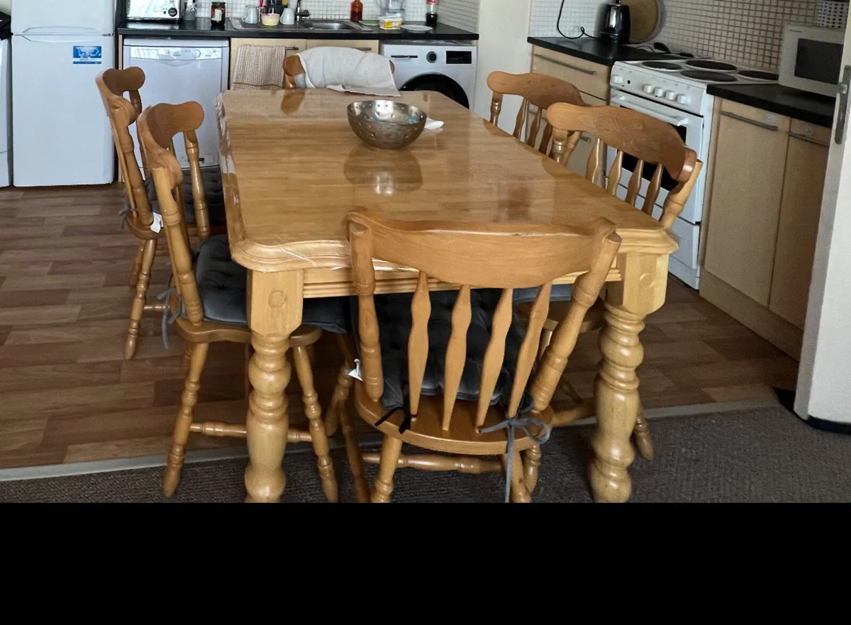 Solid wood dinner table&chairs