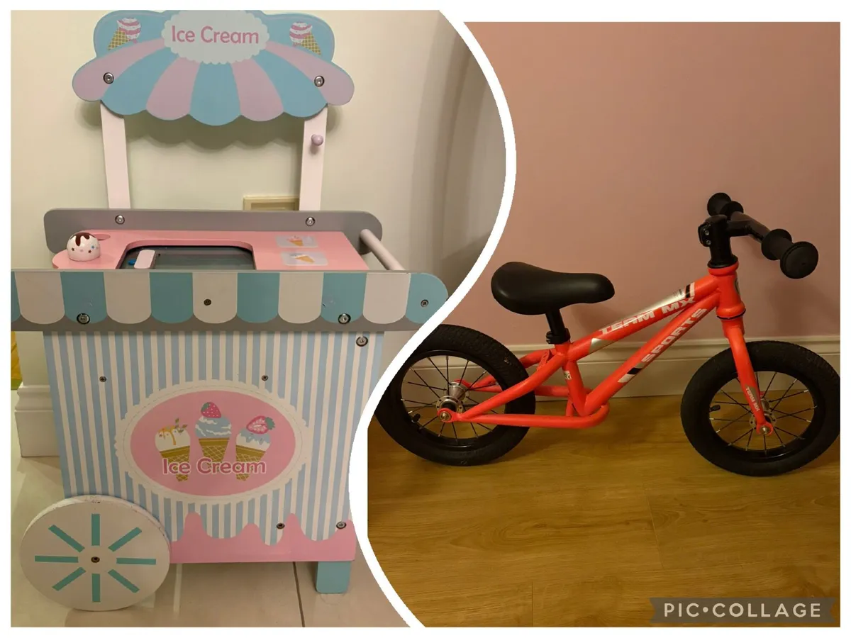 Balance Bike & Ice Cream Cart - Image 1