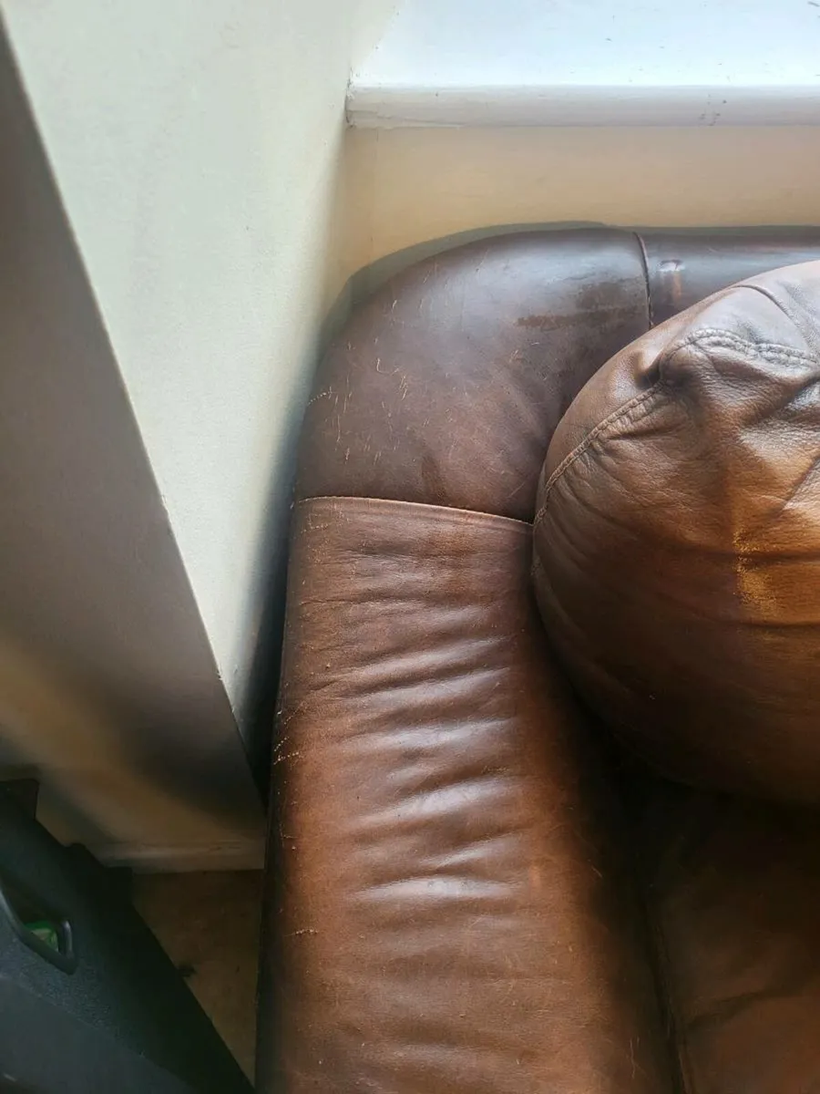 2 Leather Arm Chairs - Image 2