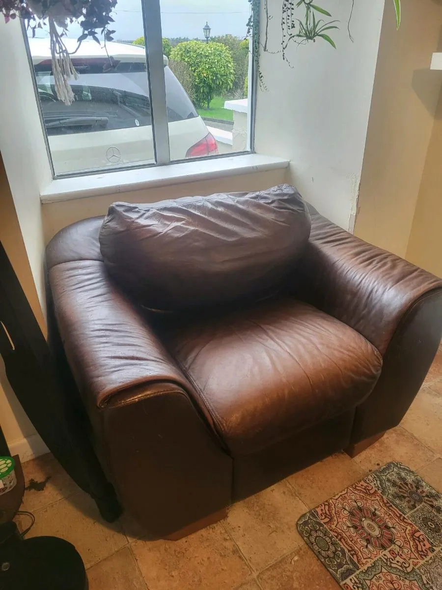 2 Leather Arm Chairs - Image 3
