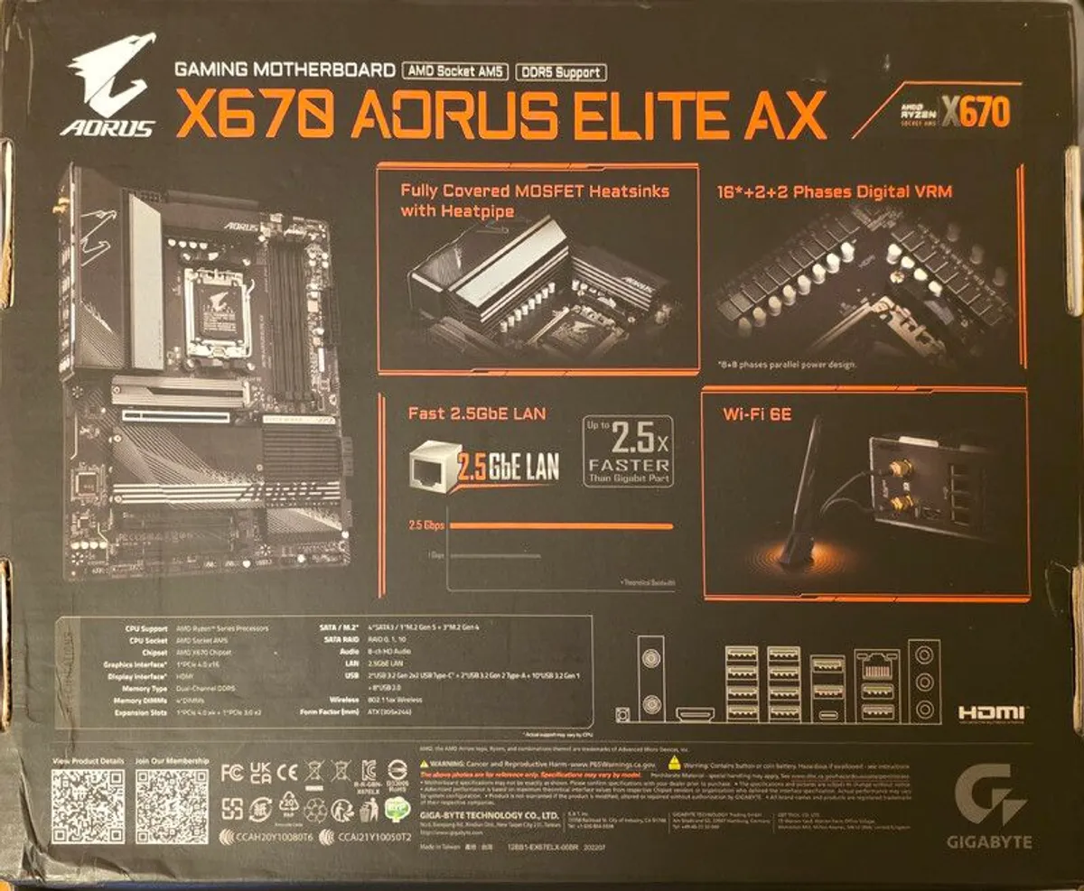 AMD Ryzen 9 7950X + Gigabyte X670 Aorus Elite AX (AM5/DDR5) - Image 2