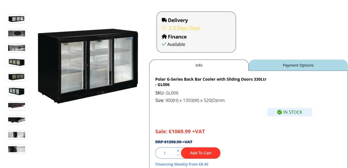 Two Triple door Bottle fridge - Image 4